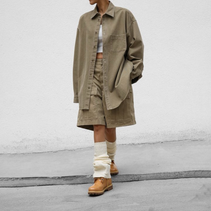 Paper Moon - Korean Women Fashion - #restrostyle - Washed Cotton Cargo Bermuda Shorts - 5