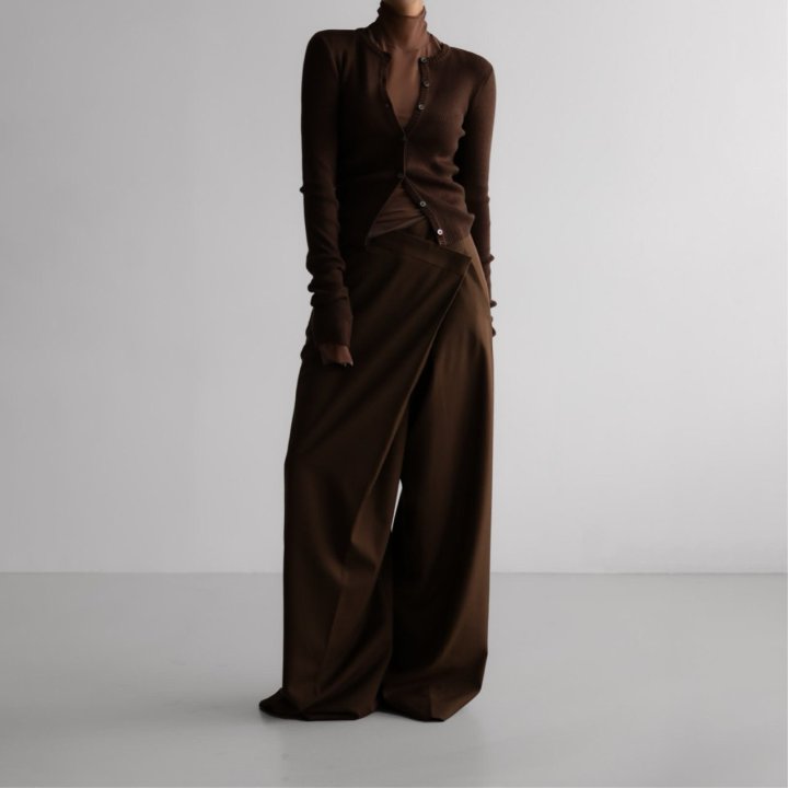 Paper Moon - Korean Women Fashion - #restrostyle - Ribbed Button Down Knit Cardigan