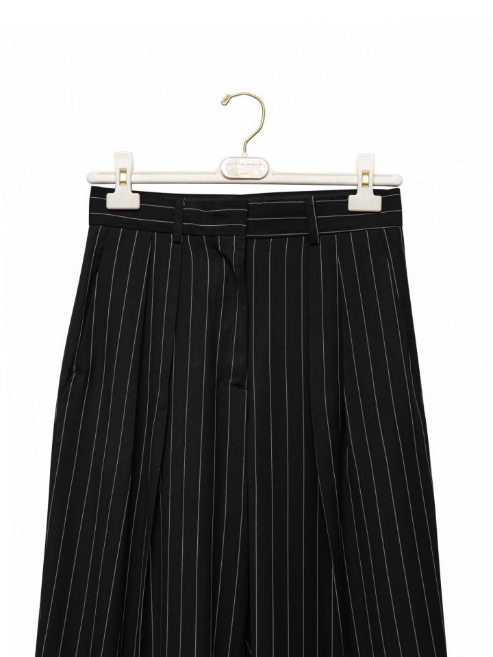 Paper Moon - Korean Women Fashion - #romanticstyle - Wide Pin Stripe Trousers - 8