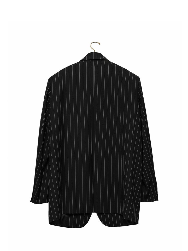Paper Moon - Korean Women Fashion - #romanticstyle - Wide Pin Stripe Setup Suit Single Blazer - 7