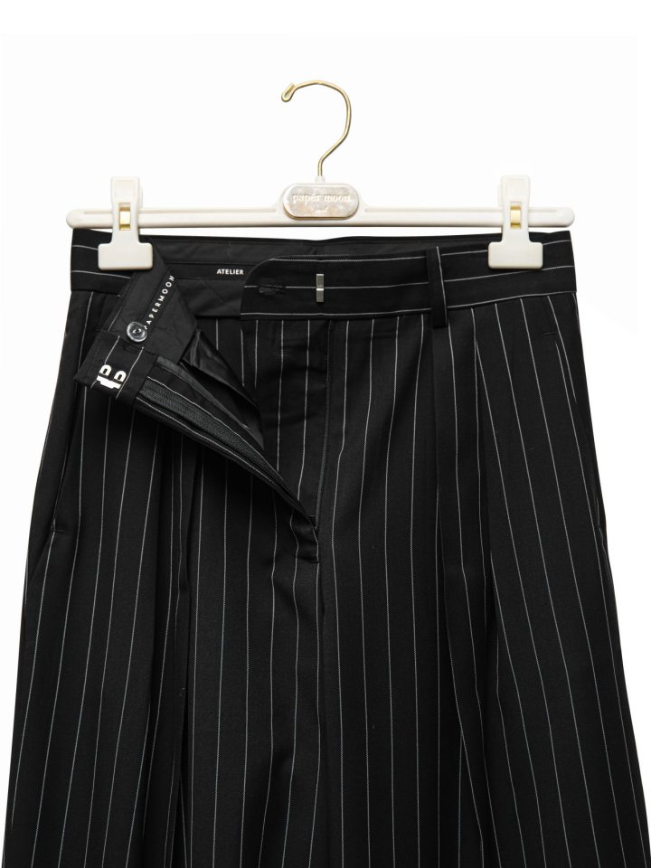 Paper Moon - Korean Women Fashion - #shopsmall - Wide Pin Stripe Trousers - 9