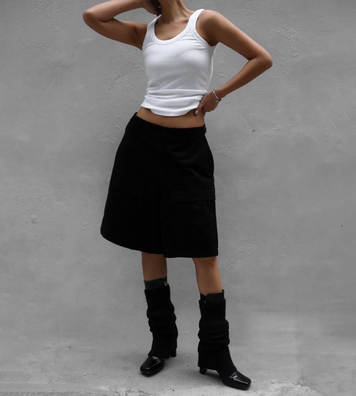 Paper Moon - Korean Women Fashion - #shopsmall - Washed Cotton Cargo Bermuda Shorts - 5
