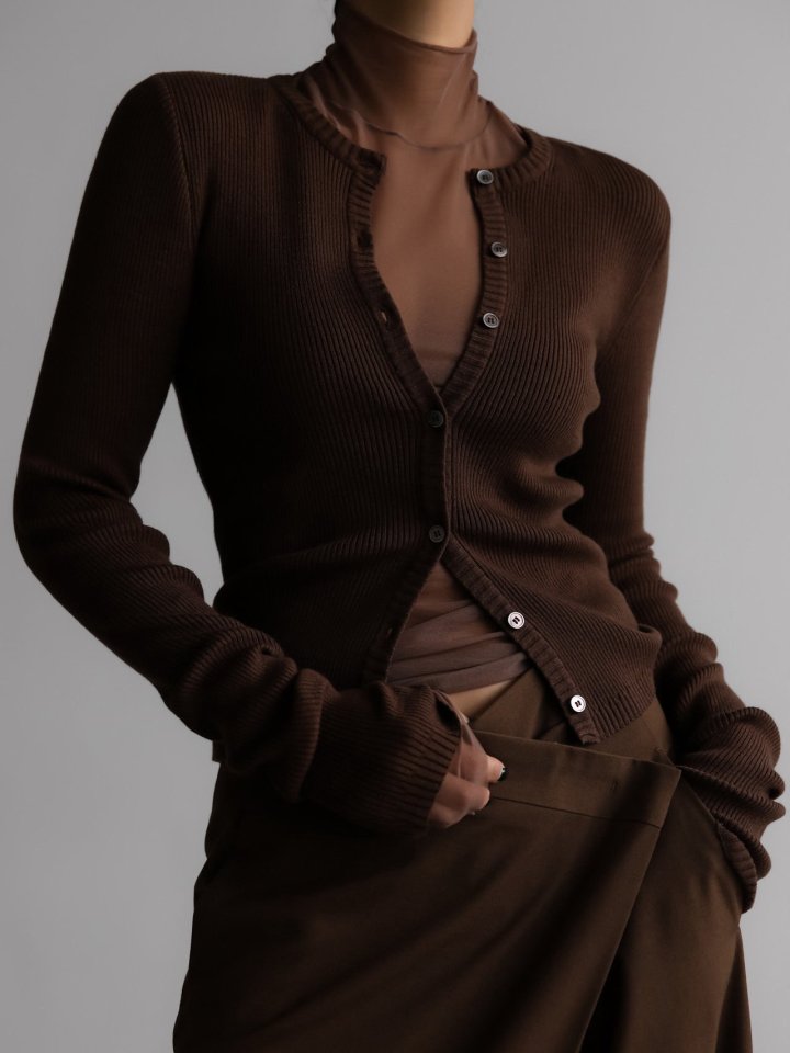Paper Moon - Korean Women Fashion - #shopsmall - Ribbed Button Down Knit Cardigan - 3