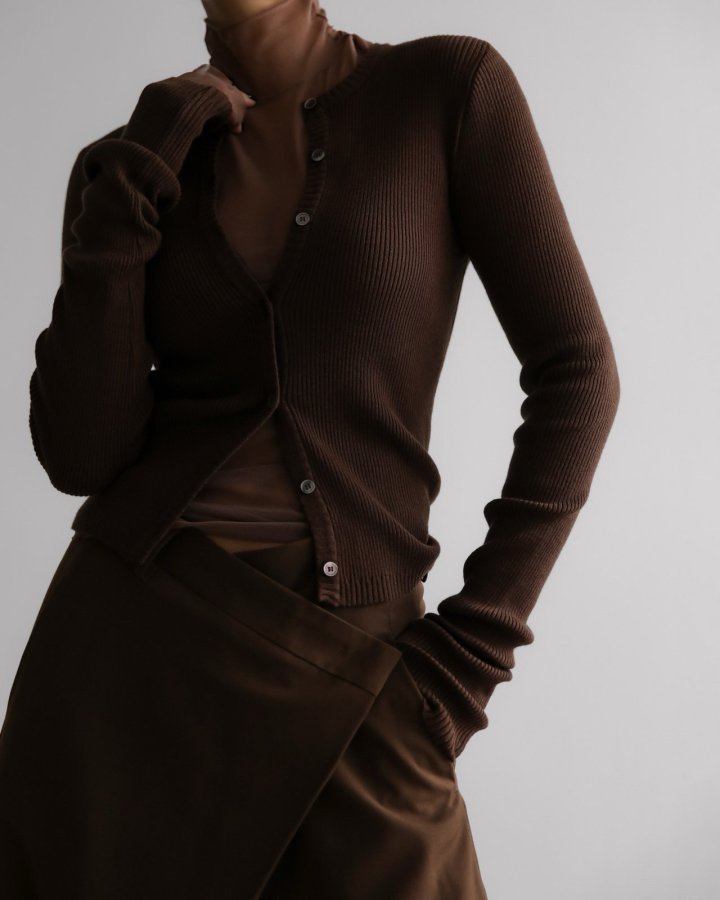Paper Moon - Korean Women Fashion - #shopsmall - Ribbed Button Down Knit Cardigan - 4