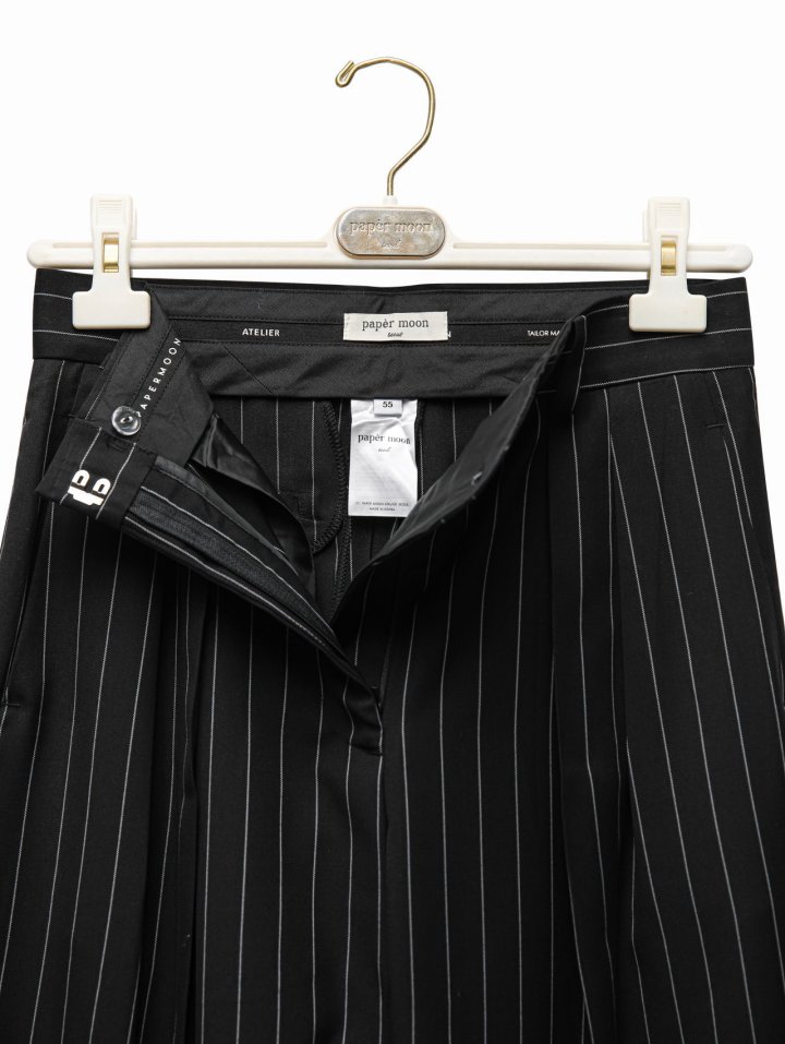 Paper Moon - Korean Women Fashion - #thelittlethings - Wide Pin Stripe Trousers - 11