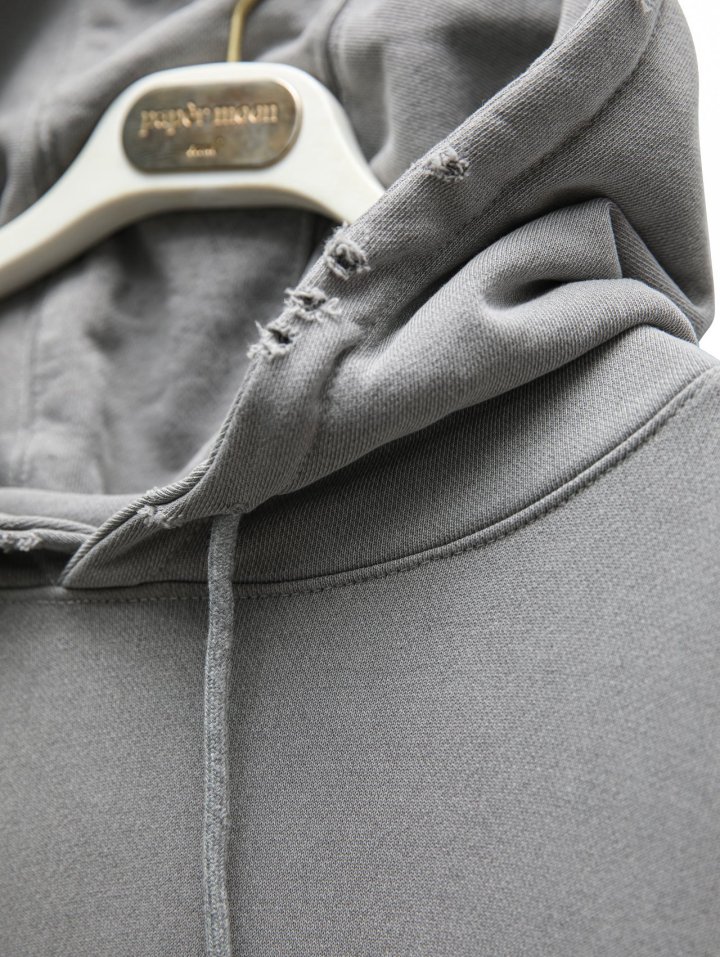 Paper Moon - Korean Women Fashion - #vintagekidsstyle - Oversized Pigment Cutted Detail Hoodie - 10