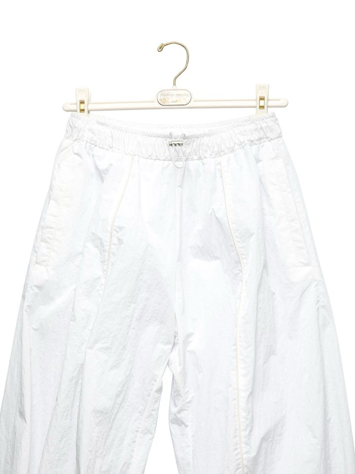 Paper Moon - Korean Women Fashion - #womensfashion - Nylon Drawstring Wide Twist Pattern Trousers - 9