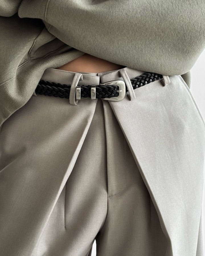Paper Moon - Korean Women Fashion - #womensfashion - Oversized Wrapping Detail Wide Trousers - 8