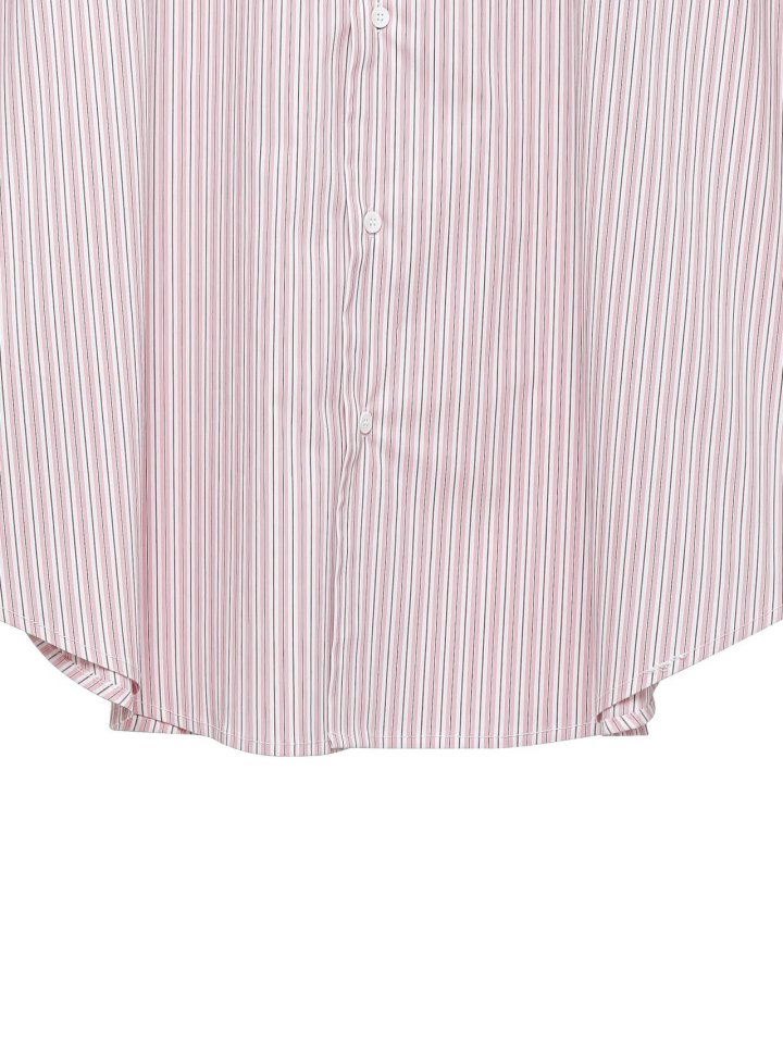 Paper Moon - Korean Women Fashion - #womensfashion - Boyfriend Fit Oversized Stripe Button Down Shirt - 10