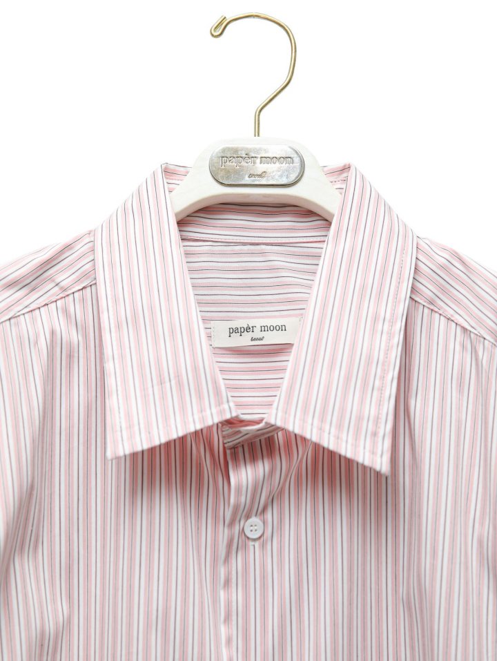 Paper Moon - Korean Women Fashion - #womensfashion - Boyfriend Fit Oversized Stripe Button Down Shirt - 6