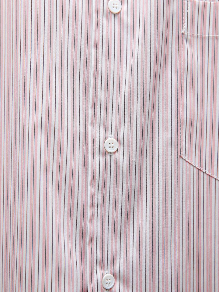 Paper Moon - Korean Women Fashion - #womensfashion - Boyfriend Fit Oversized Stripe Button Down Shirt - 8