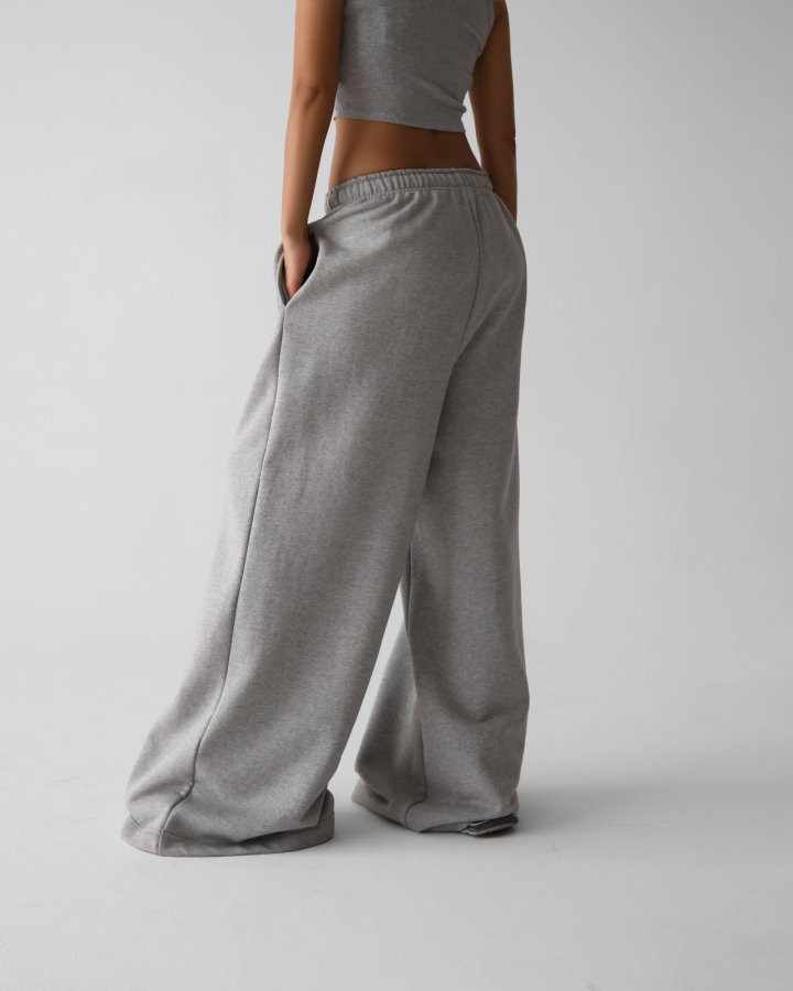 Paper Moon - Korean Women Fashion - #womensfashion - Maxi Wide Detail Sweat Trousers - 2