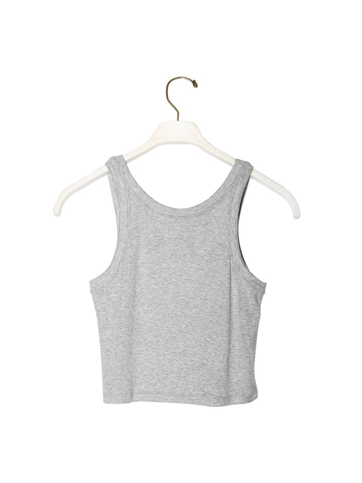 Paper Moon - Korean Women Fashion - #womensfashion - Ribbed Crop Tank Sleeveless Tee - 7