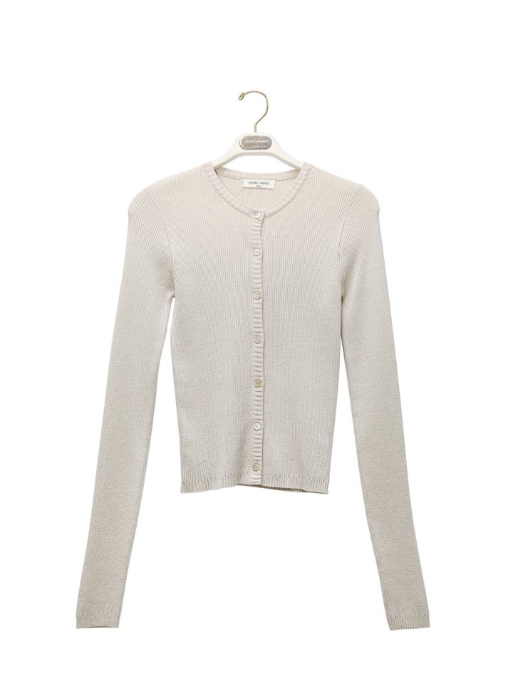 Paper Moon - Korean Women Fashion - #womensfashion - Ribbed Button Knit Cardigan - 6