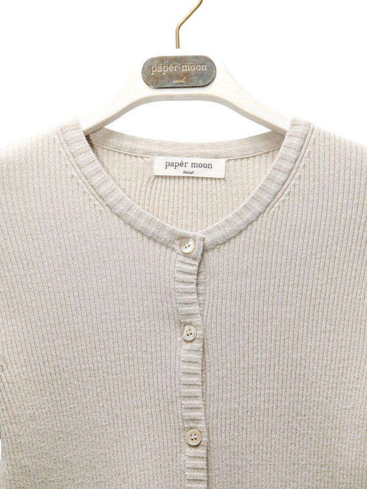 Paper Moon - Korean Women Fashion - #womensfashion - Ribbed Button Knit Cardigan - 8