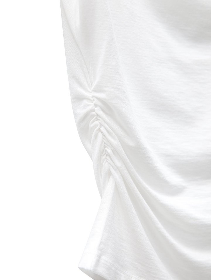 Paper Moon - Korean Women Fashion - #womensfashion - Side Shirring Draped Boatneck Detail Top - 10