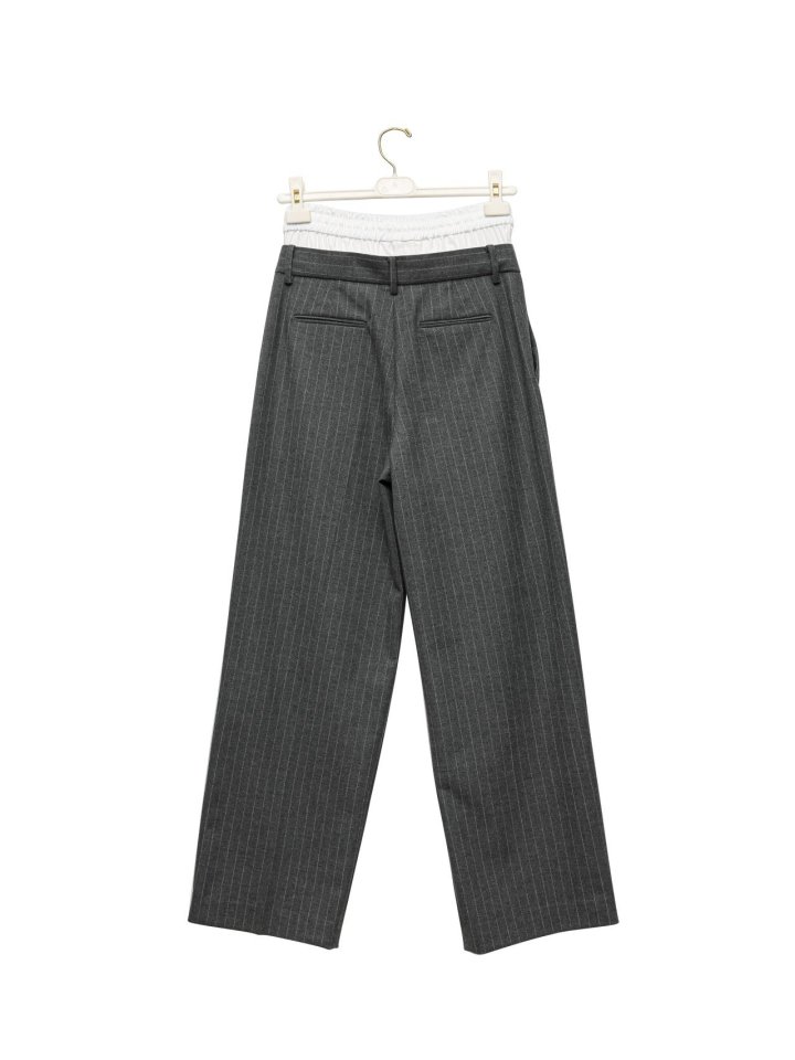 Paper Moon - Korean Women Fashion - #womensfashion - Pin Striped Layered Tailored Trouser - 10