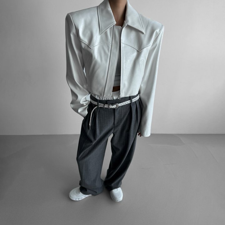 Paper Moon - Korean Women Fashion - #womensfashion - Pin Striped Layered Tailored Trouser - 6