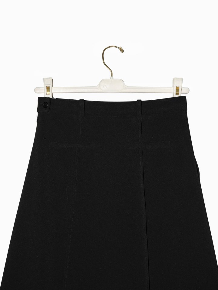 Paper Moon - Korean Women Fashion - #womensfashion - Pintuck Detail Maxi Flare Skirt - 11