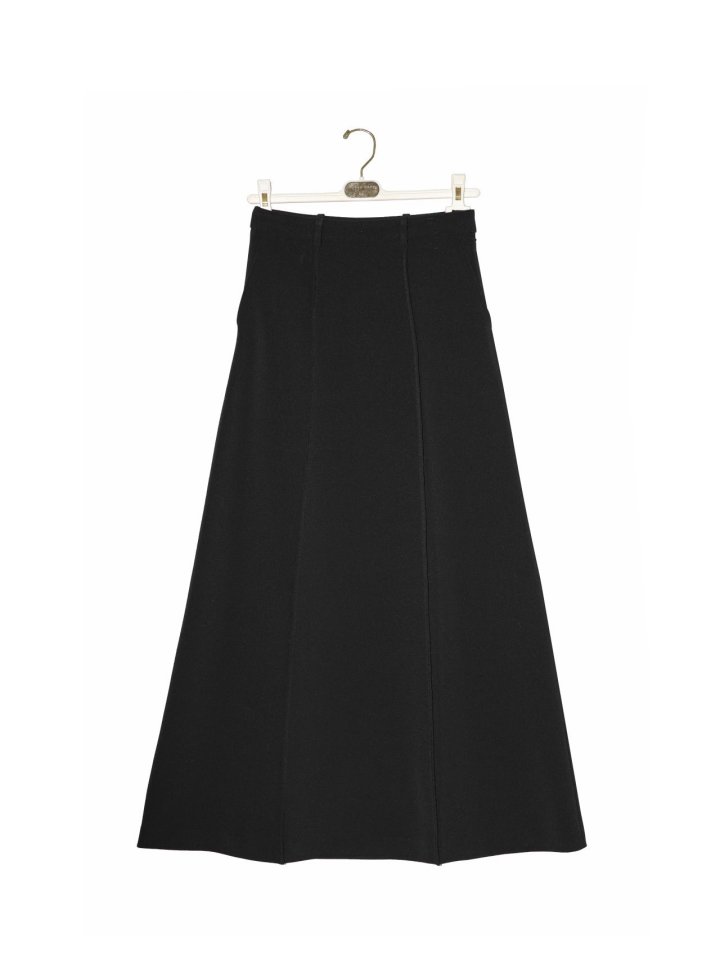 Paper Moon - Korean Women Fashion - #womensfashion - Pintuck Detail Maxi Flare Skirt - 5