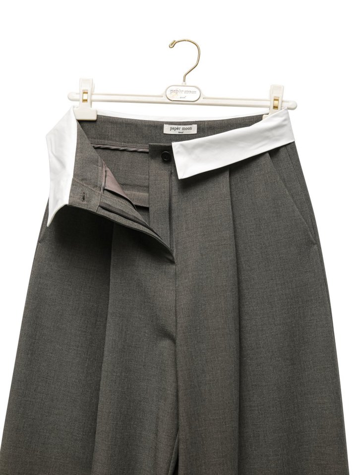 Paper Moon - Korean Women Fashion - #womensfashion - Colored Waist Wide Pintuck Trouser - 11