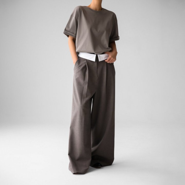 Paper Moon - Korean Women Fashion - #womensfashion - Premium Cotton Rolled Up Tee - 2