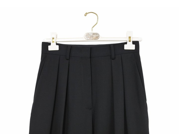 Paper Moon - Korean Women Fashion - #momslook - Low Waist Double Pleats Wide Trouser - 4