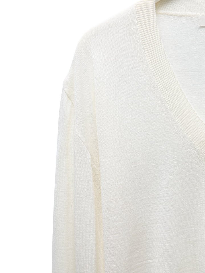 Paper Moon - Korean Women Fashion - #womensfashion - Wool Silk V-neck Knit Pullover - 8