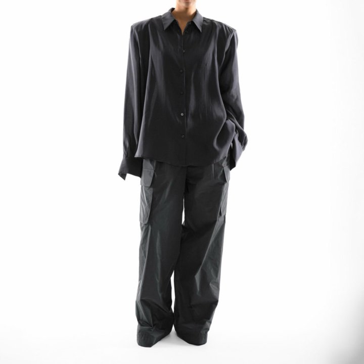 Paper Moon - Korean Women Fashion - #womensfashion - Nylon Cargo Wide Slacks - 2