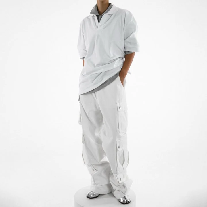 Paper Moon - Korean Women Fashion - #womensfashion - Classic Oversized Two Button PK Collar Polo Tee - 3