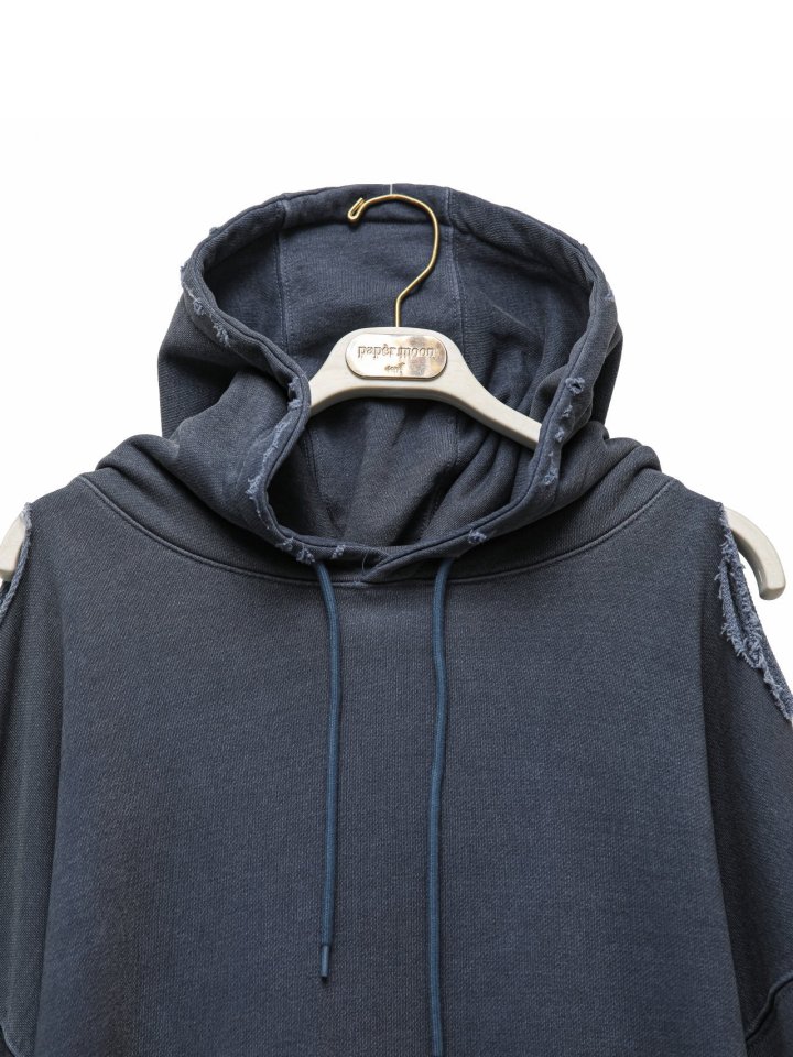 Paper Moon - Korean Women Fashion - #womensfashion - Oversized Pigment Cutted Detail Hoodie - 10