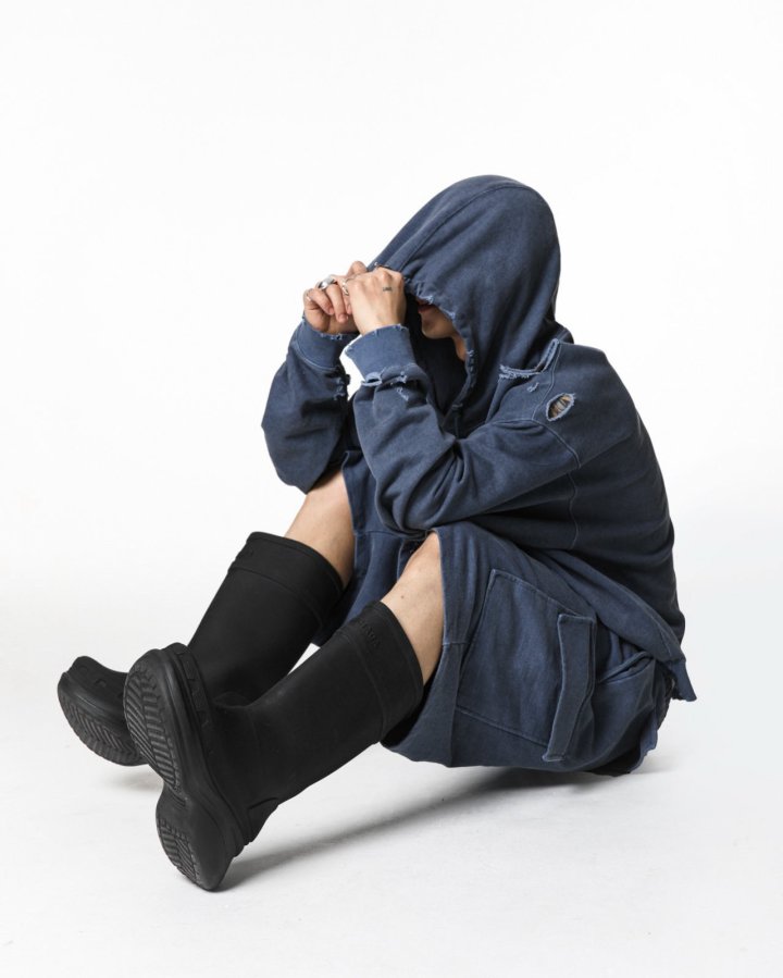 Paper Moon - Korean Women Fashion - #womensfashion - Oversized Pigment Cutted Detail Hoodie - 6
