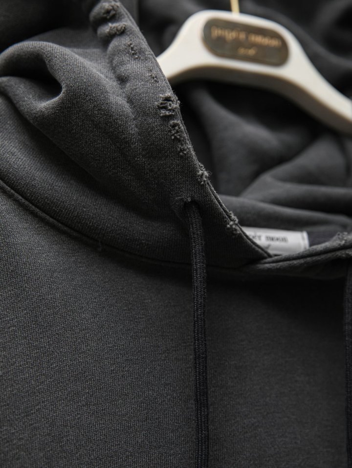 Paper Moon - Korean Women Fashion - #womensfashion - Oversized Pigment Cutted Detail Hoodie - 9