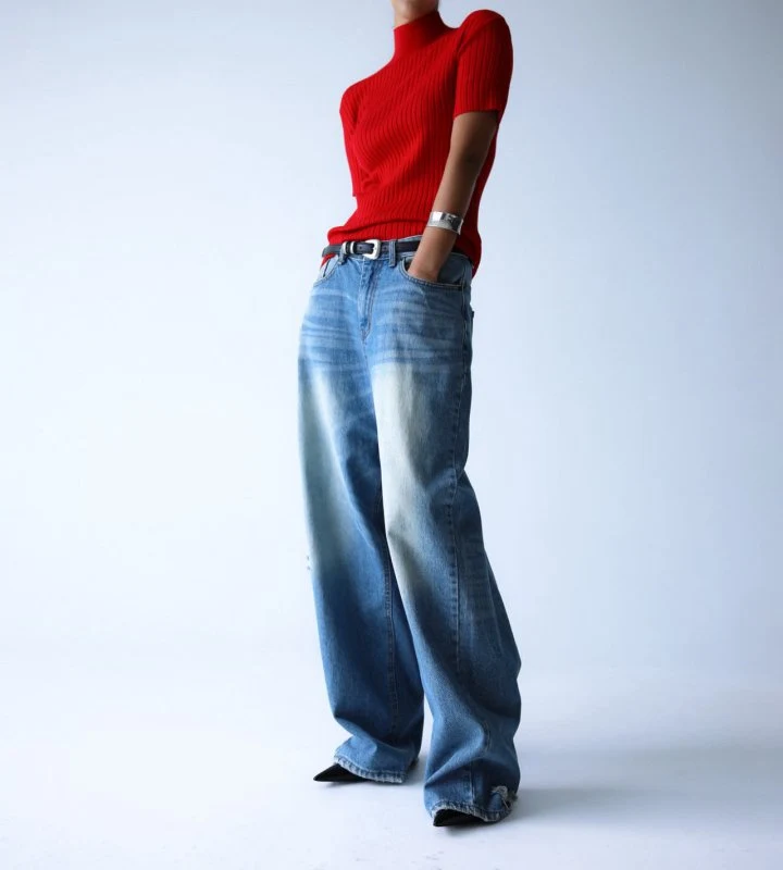 Paper Moon - Korean Women Fashion - #womensfashion - Classic Rib Half Turtleneck Knit Top - 2
