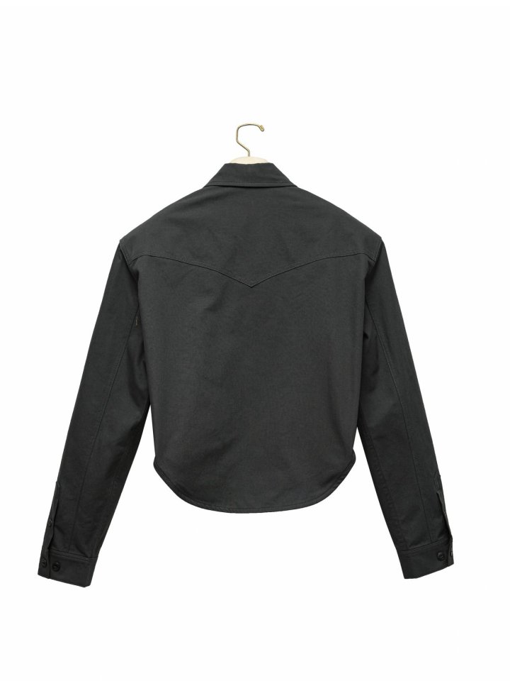 Paper Moon - Korean Women Fashion - #womensfashion - Heavy Cotton Padded Crop Shirt Jacket - 6