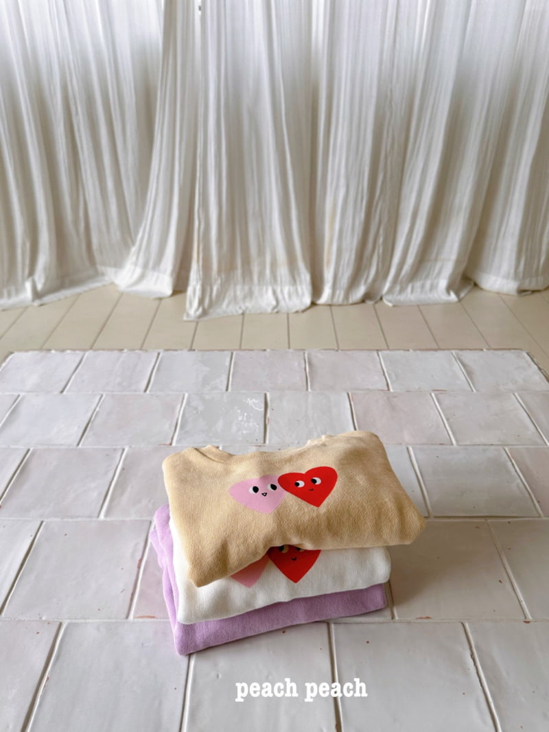 Peach Peach - Korean Children Fashion - #childofig - Heart Sweatshirts - 3