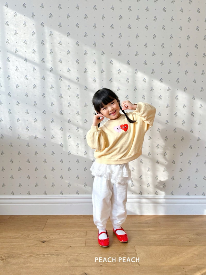 Peach Peach - Korean Children Fashion - #kidsstore - Heart Sweatshirts - 9