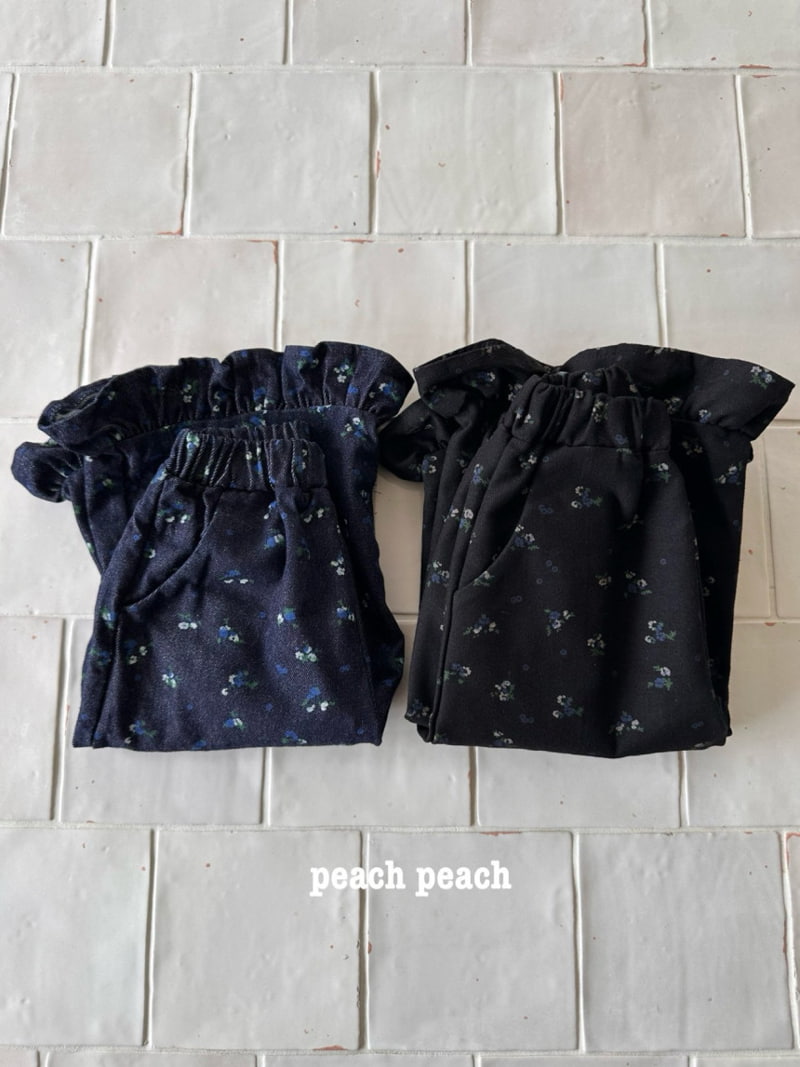 Peach Peach - Korean Children Fashion - #kidzfashiontrend - Mochi Flower Denim Pants - 9