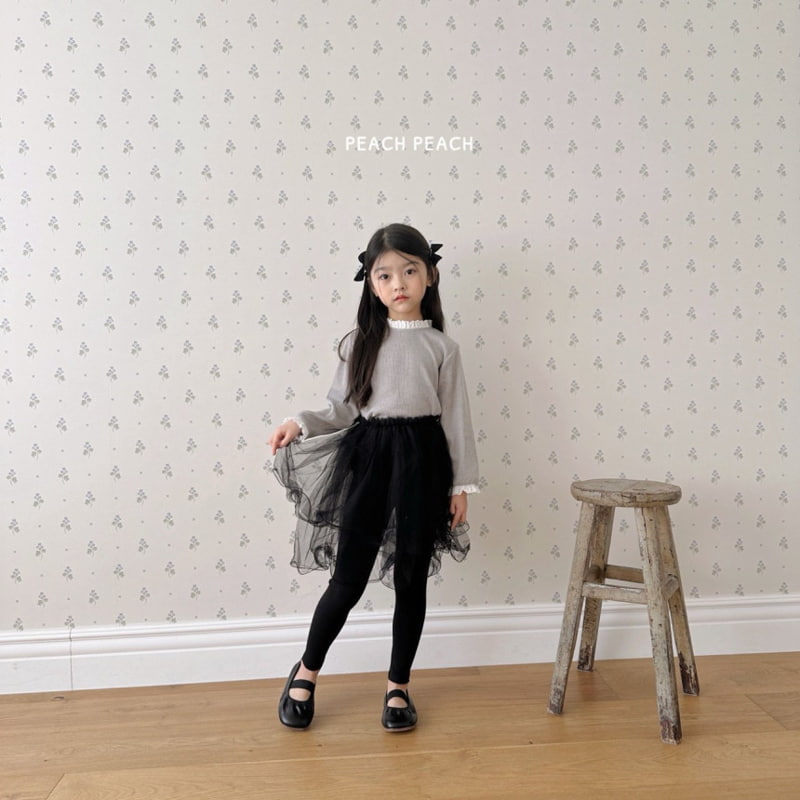 Peach Peach - Korean Children Fashion - #toddlerclothing - Darling Tutu Skirt Leggings - 4