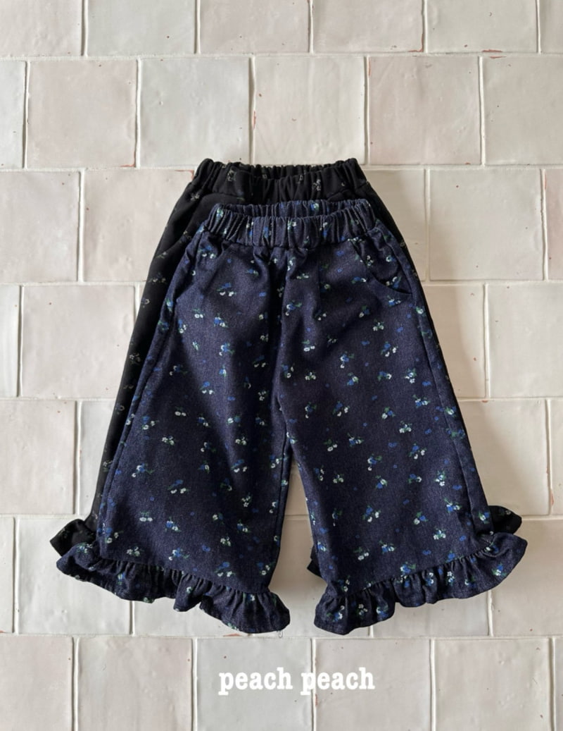 Peach Peach - Korean Children Fashion - #stylishchildhood - Mochi Flower Denim Pants
