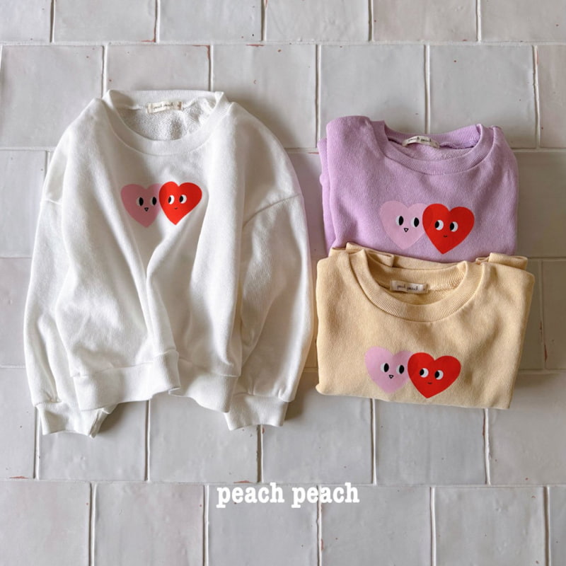 Peach Peach - Korean Children Fashion - #toddlerclothing - Heart Sweatshirts
