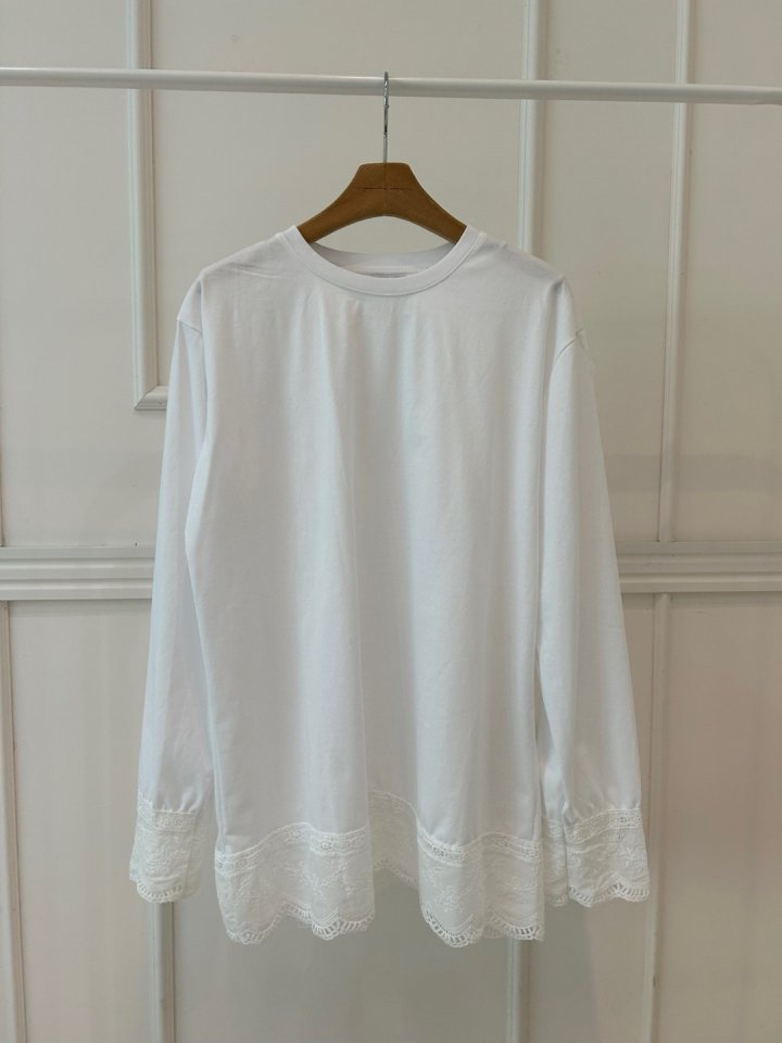 Pearls room - Korean Women Fashion - #momslook - Lace Tee - 6