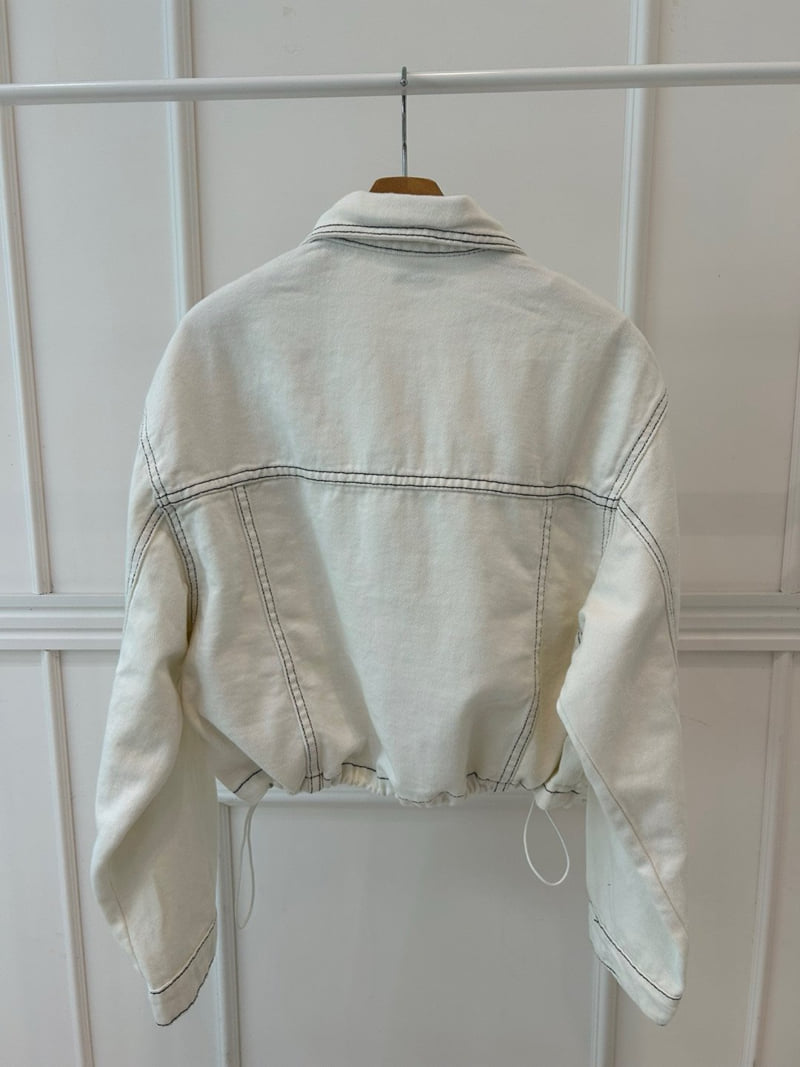 Pearls room - Korean Women Fashion - #momslook - Stitch Jacket - 12