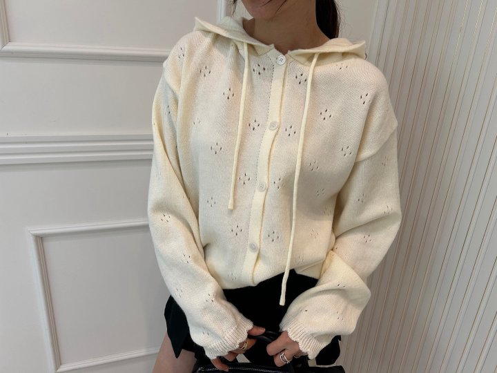 Pearls room - Korean Women Fashion - #womensfashion - Hood Cardigan - 4