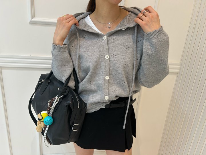 Pearls room - Korean Women Fashion - #womensfashion - Hood Cardigan - 4