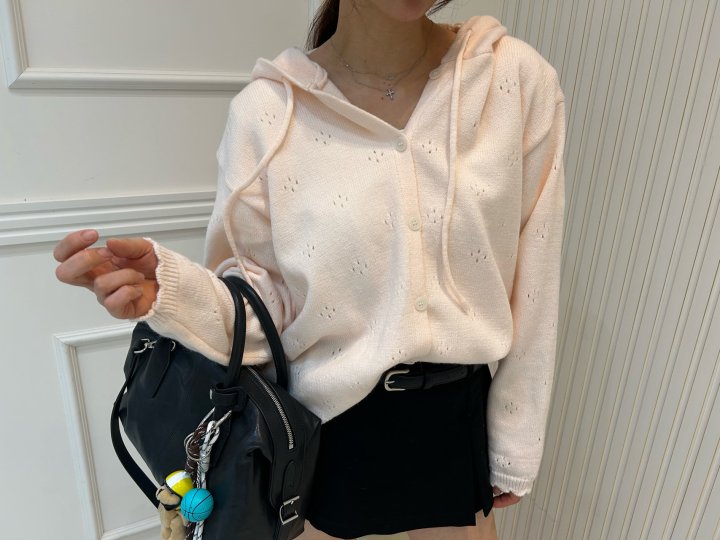Pearls room - Korean Women Fashion - #momslook - Hood Cardigan - 7