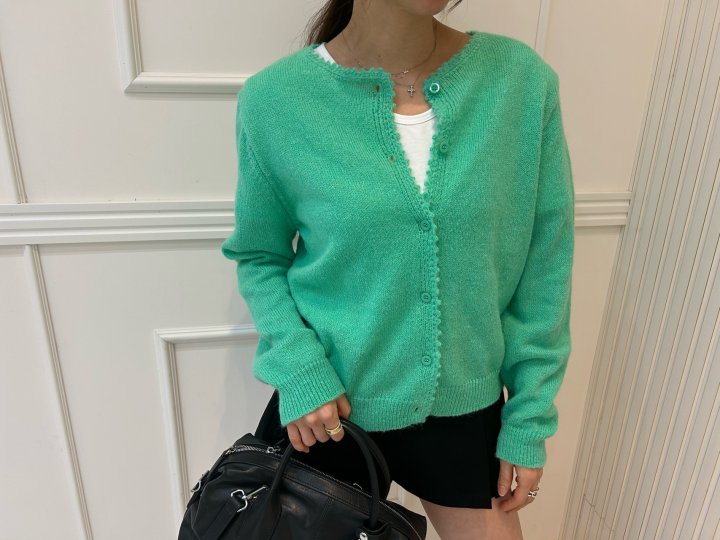 Pearls room - Korean Women Fashion - #momslook - Wave Cardigan - 3