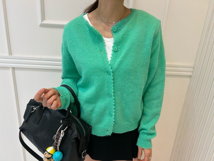 Pearls room - Korean Women Fashion - #momslook - Wave Cardigan - 5