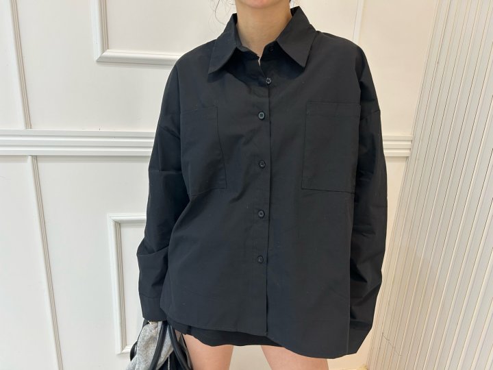 Pearls room - Korean Women Fashion - #momslook - Slit Shirt