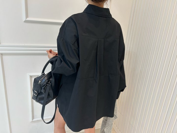 Pearls room - Korean Women Fashion - #momslook - Slit Shirt - 5